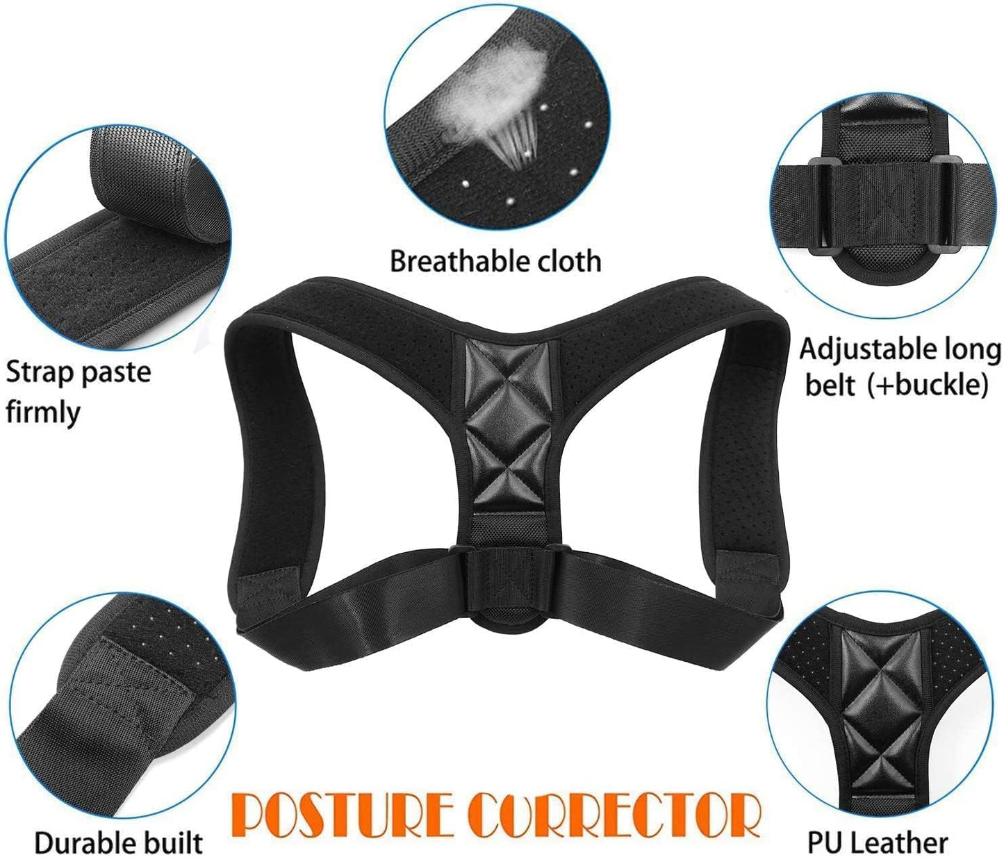 Adjustable Back Shoulder Posture Corrector Belt