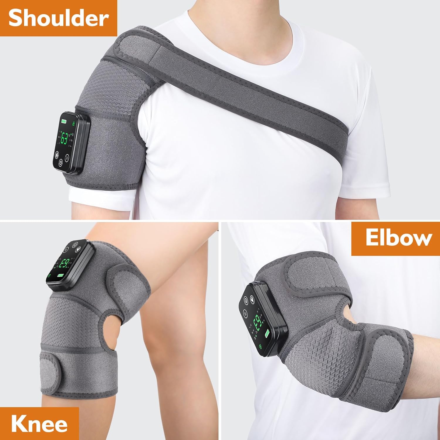 Portable Heated Vibration Massager – Joint Therapy Pad for Knee, Shoulder & Elbow