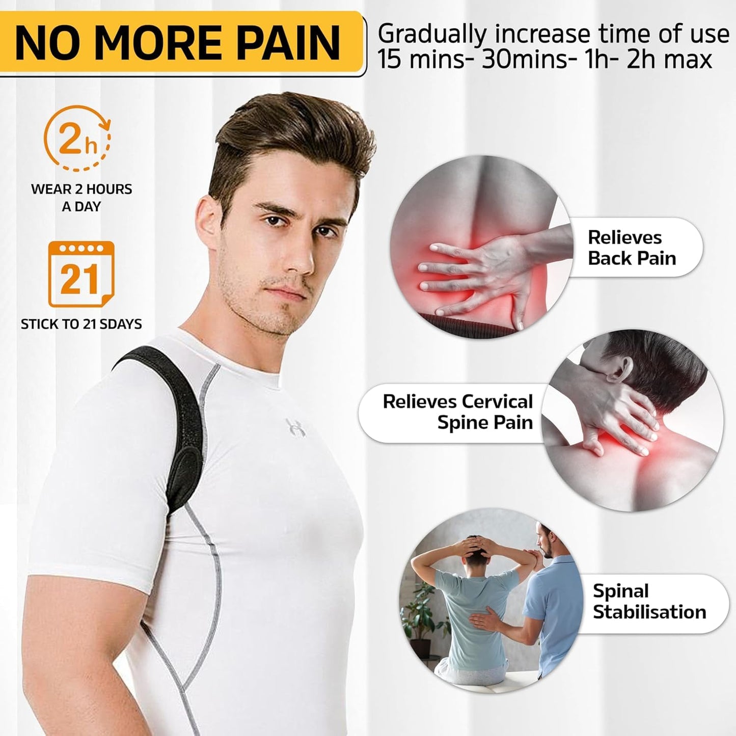 Adjustable Back Shoulder Posture Corrector Belt
