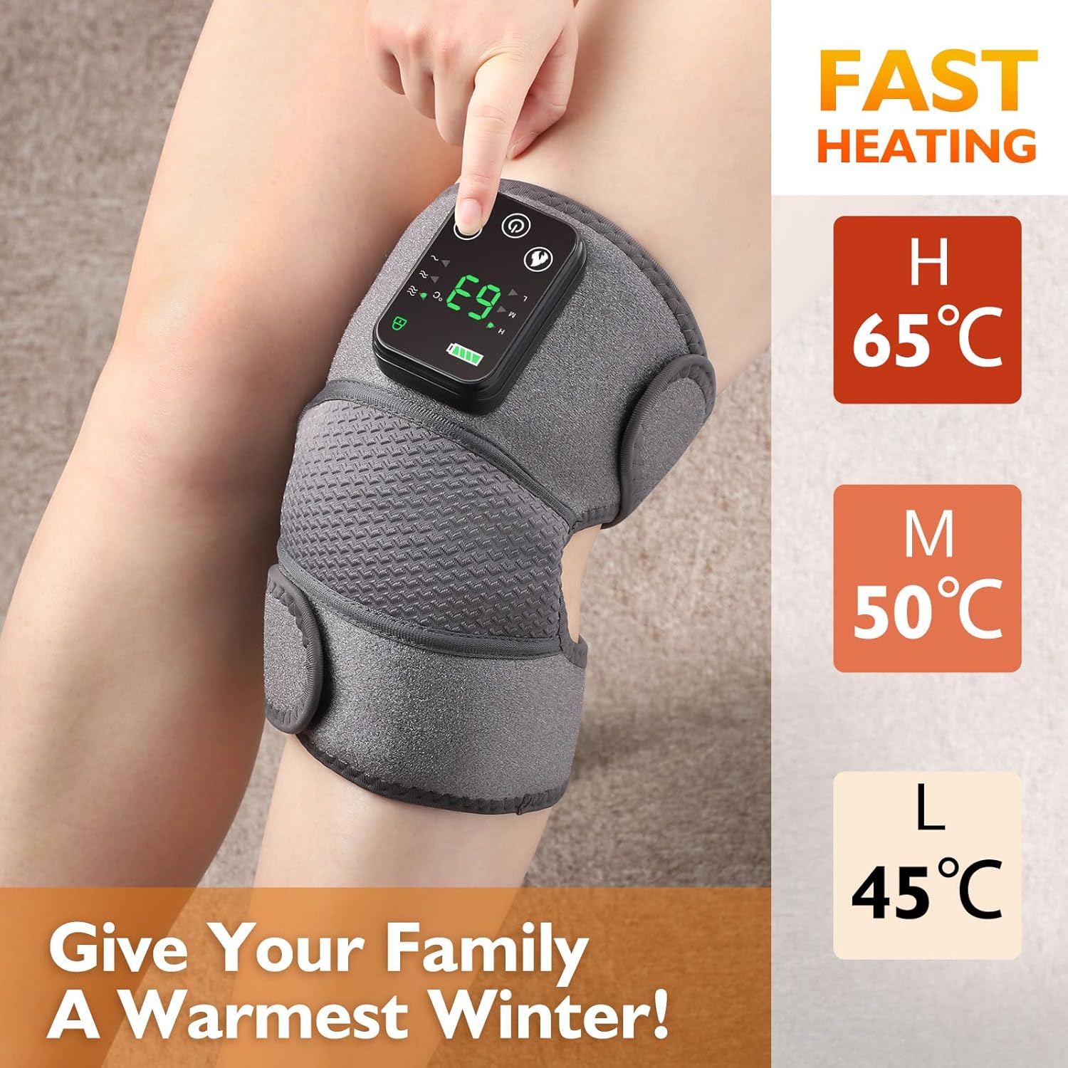 Portable Heated Vibration Massager – Joint Therapy Pad for Knee, Shoulder & Elbow